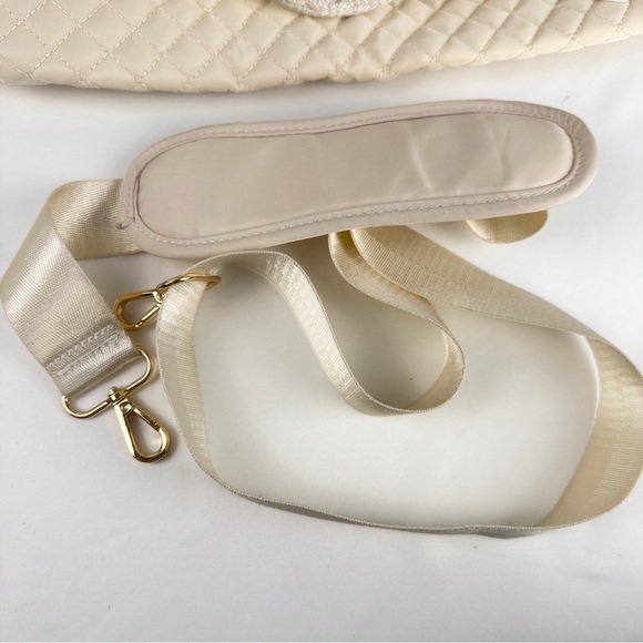 NWT LOVEVOOK Travel Duffle Bag, Weekender Bags Women w Shoe Compartment Cream - Picture 11 of 14